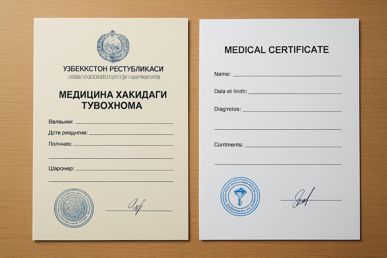 Перевод справок и медицинских заключений из Узбекистана. Какие документы чаще всего требуют перевода